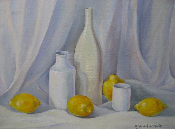 Lemons on White